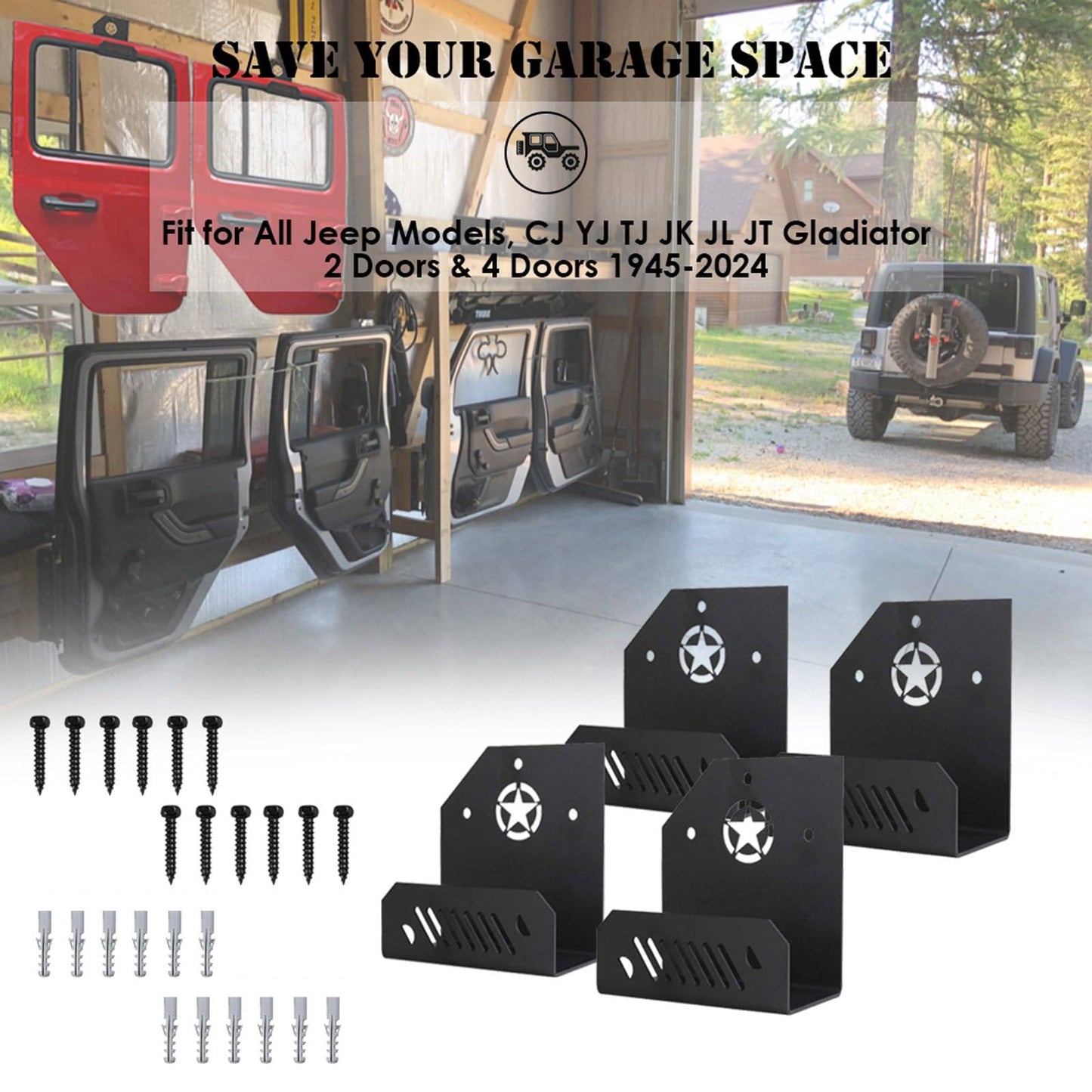 Jeep Door Hangers Door Storage for Jeep Wrangler JK JKU JL JLU TJ JT Gladiator