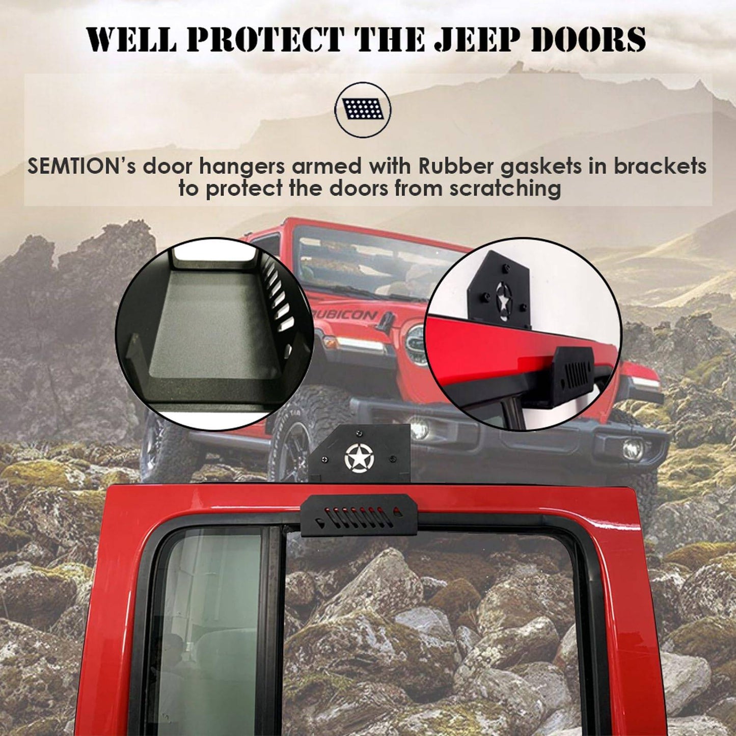 Jeep Door Hangers Door Storage for Jeep Wrangler JK JKU JL JLU TJ JT Gladiator