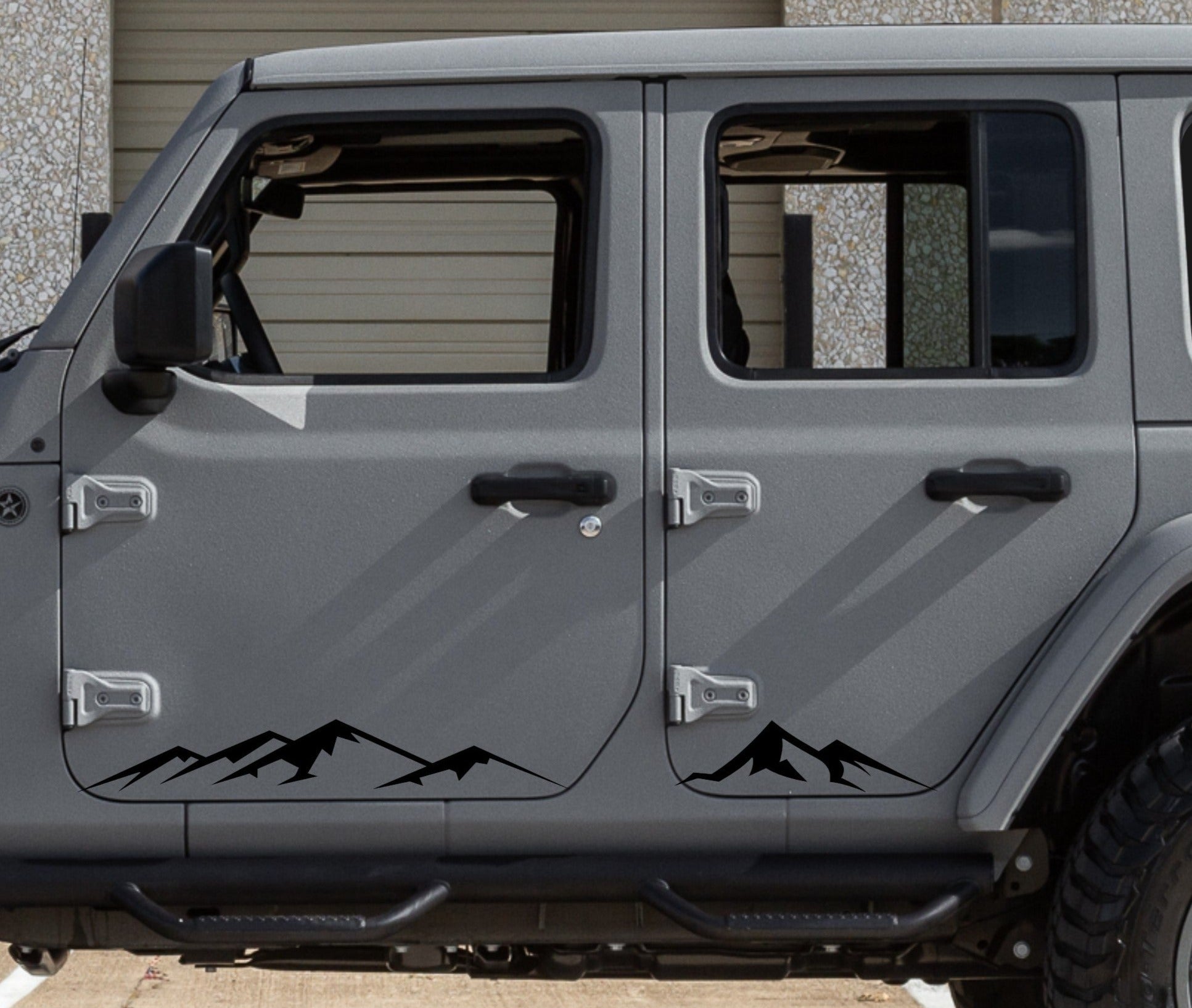 Mountain Silhouette Decals for Jeep Wrangler JL, JK (4-Door) Doors