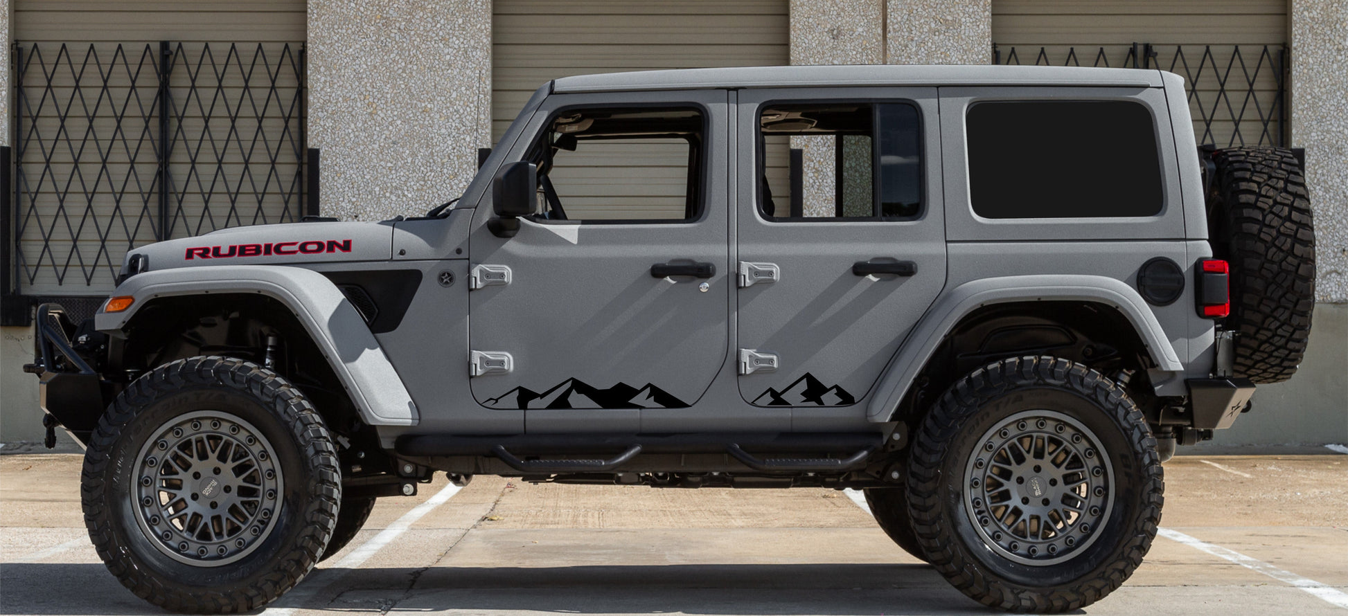 Mountain Silhouette Decals for Jeep Wrangler JL, JK (4-Door) Doors