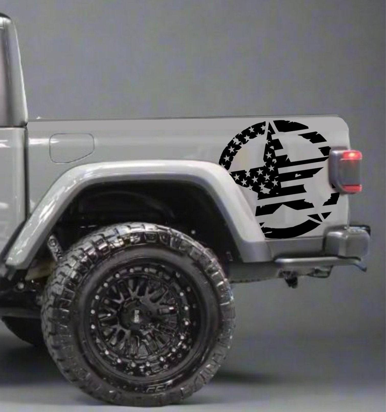 American Flag Military Star Decals for Jeep Gladiator Truck Bed