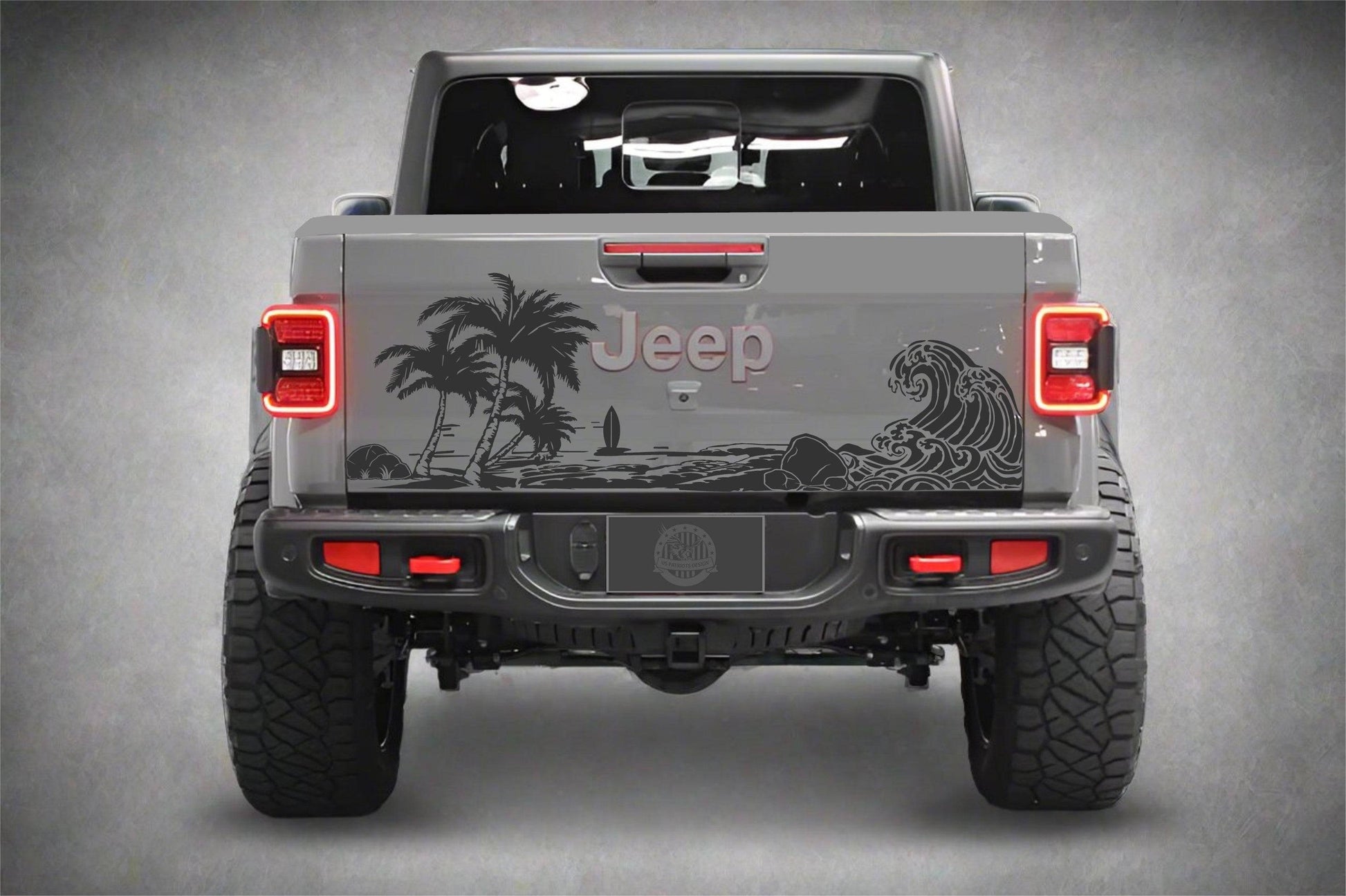 Beach Silhouette Decal for Jeep Gladiator's Tailgate