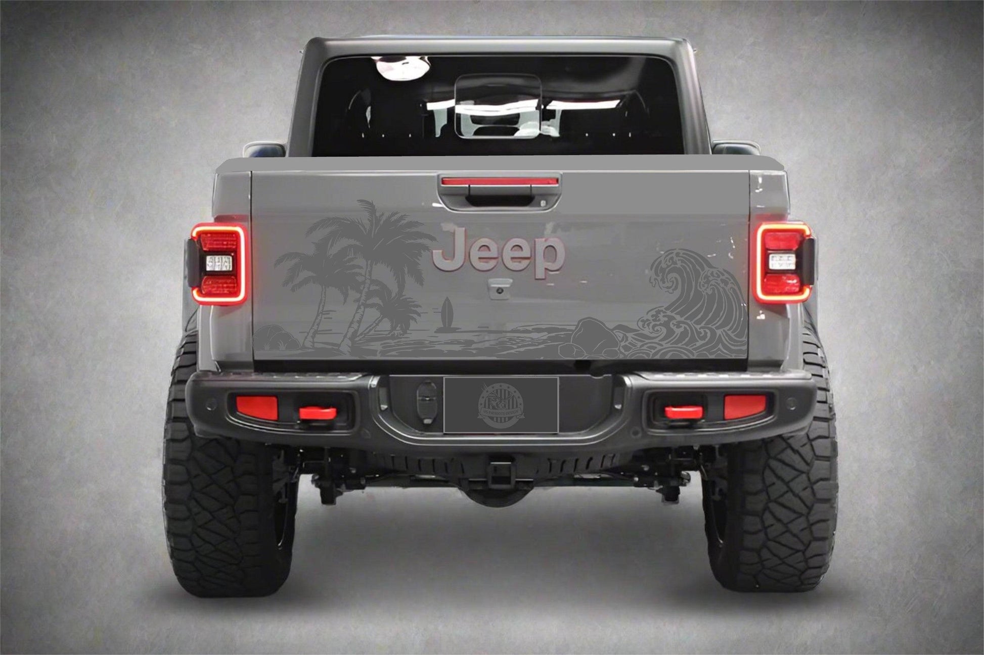 Beach Silhouette Decal for Jeep Gladiator's Tailgate