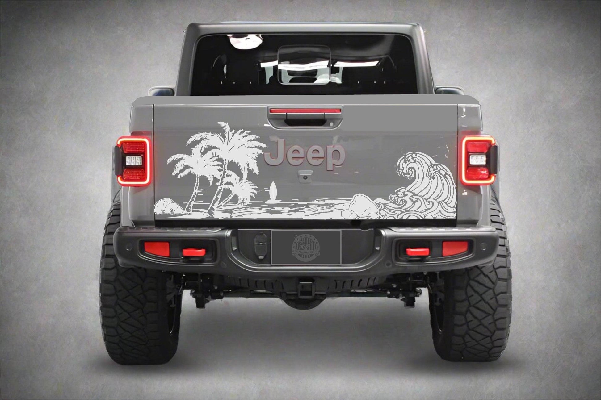 Beach Silhouette Decal for Jeep Gladiator's Tailgate
