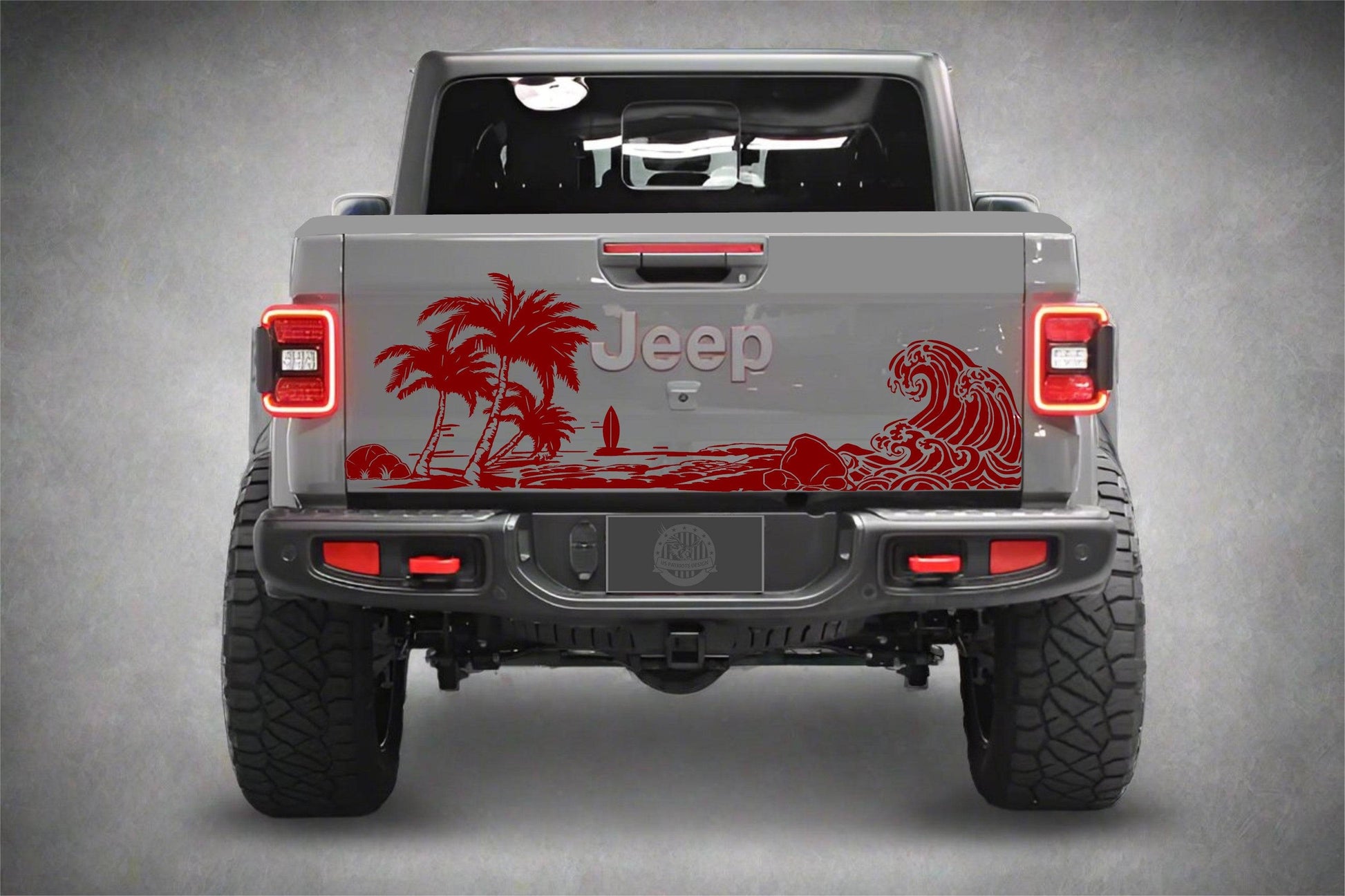 Beach Silhouette Decal for Jeep Gladiator's Tailgate