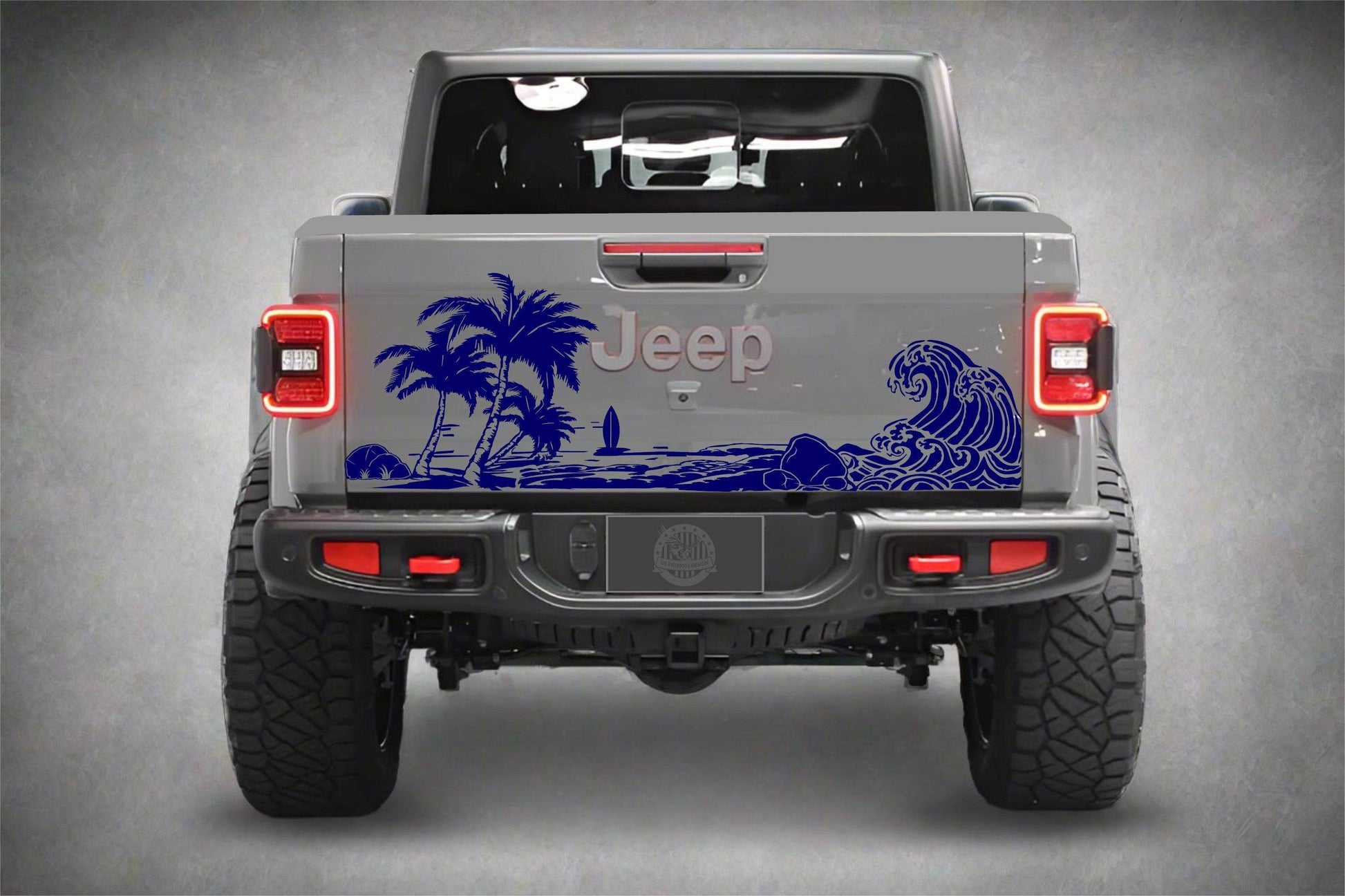 Beach Silhouette Decal for Jeep Gladiator's Tailgate