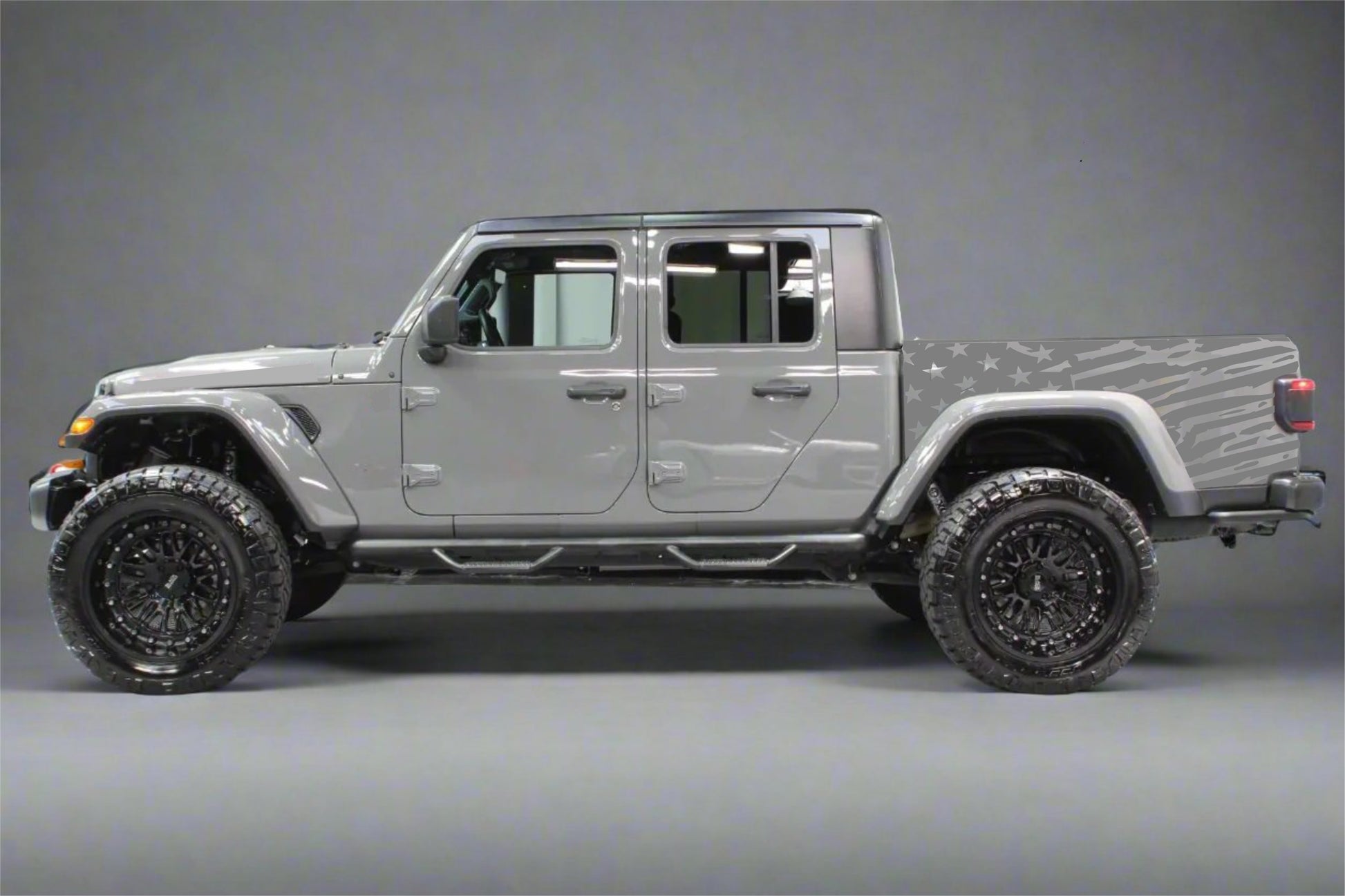 Distressed American Flag Custom Decals for Jeep Gladiator Sides