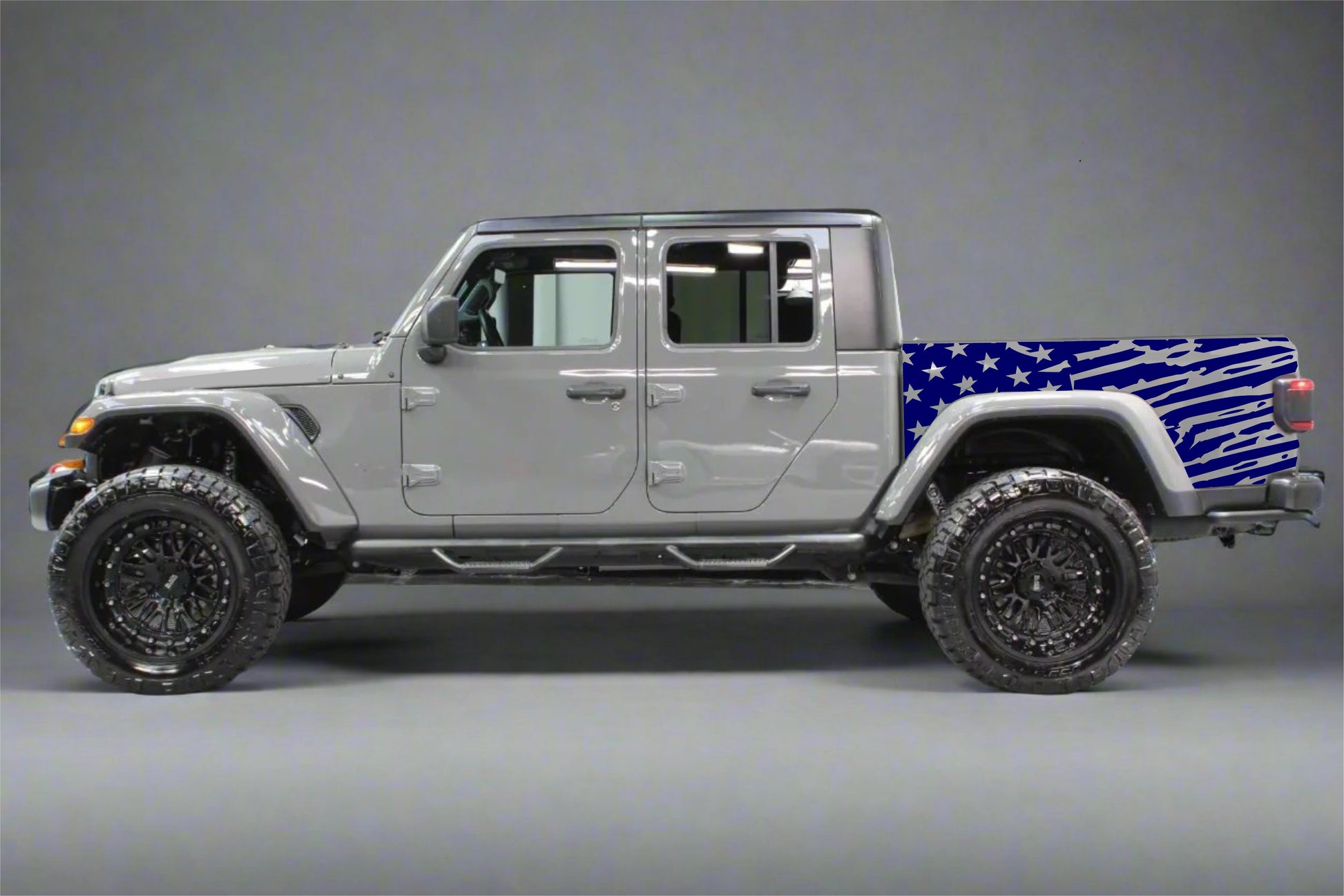 Distressed American Flag Custom Decals for Jeep Gladiator Sides
