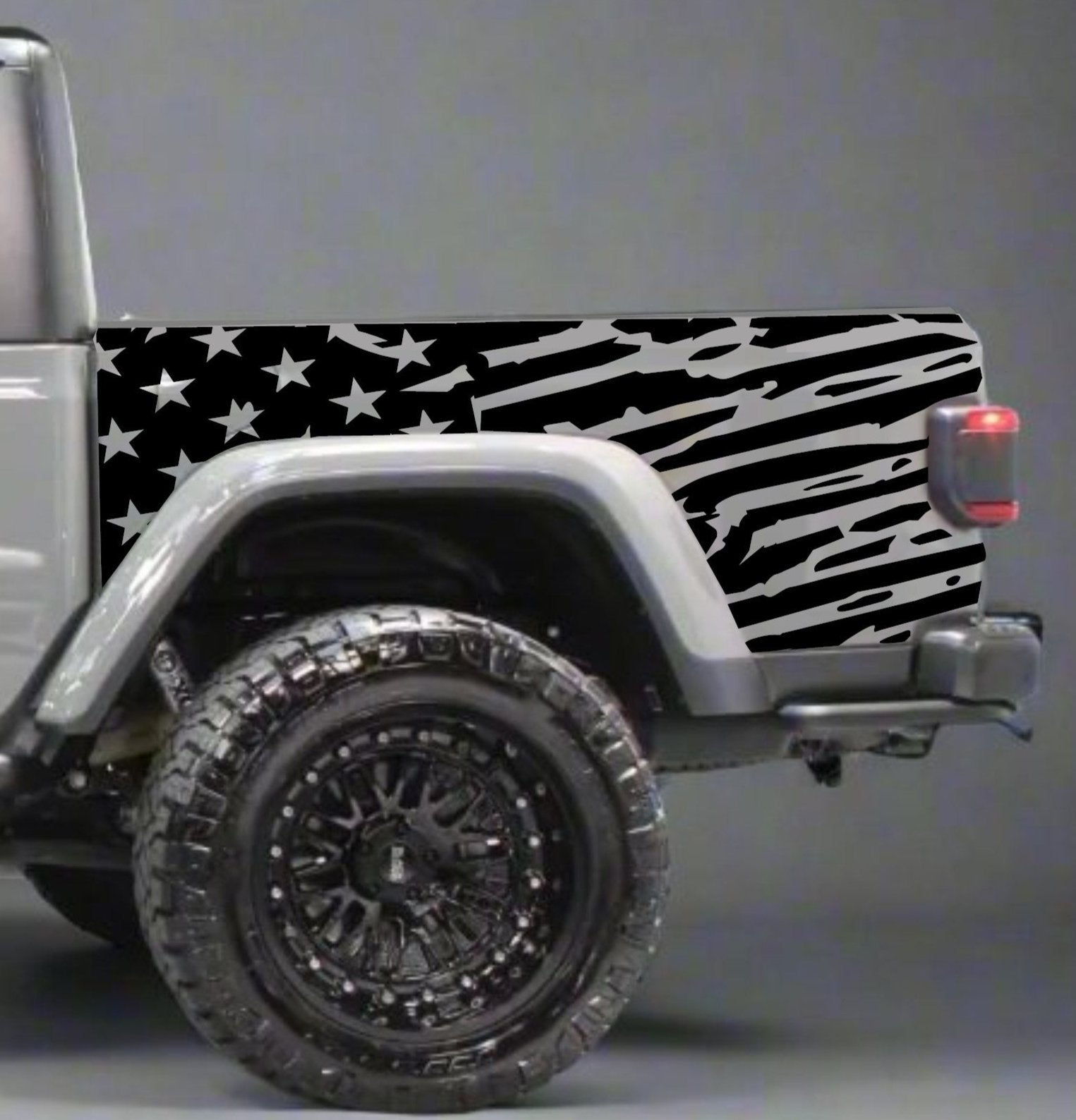 Distressed American Flag Custom Decals for Jeep Gladiator Sides