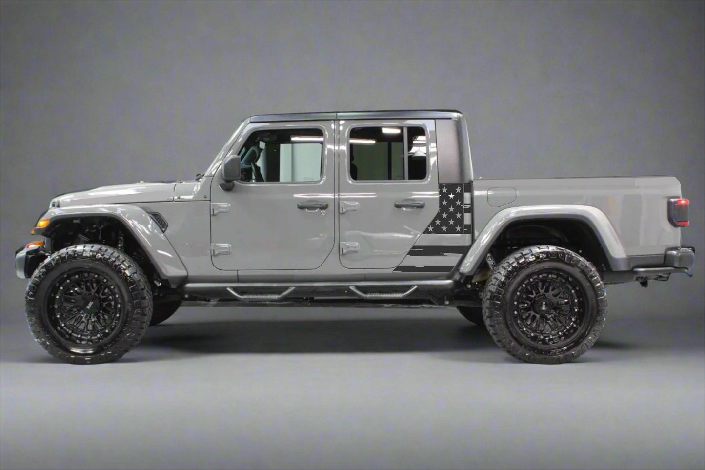 Distressed American Flag Decal for Jeep Gladiator Quarter Panel