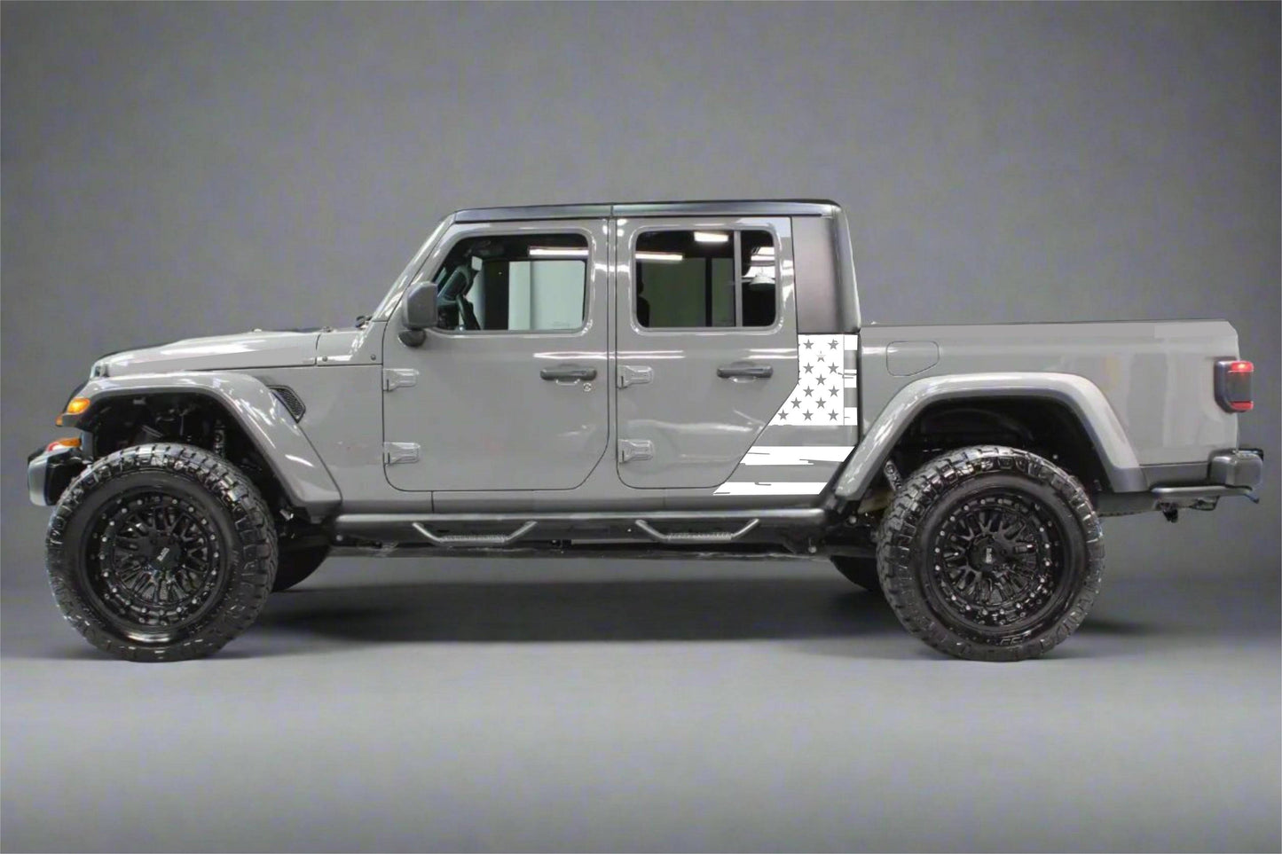 Distressed American Flag Decal for Jeep Gladiator Quarter Panel