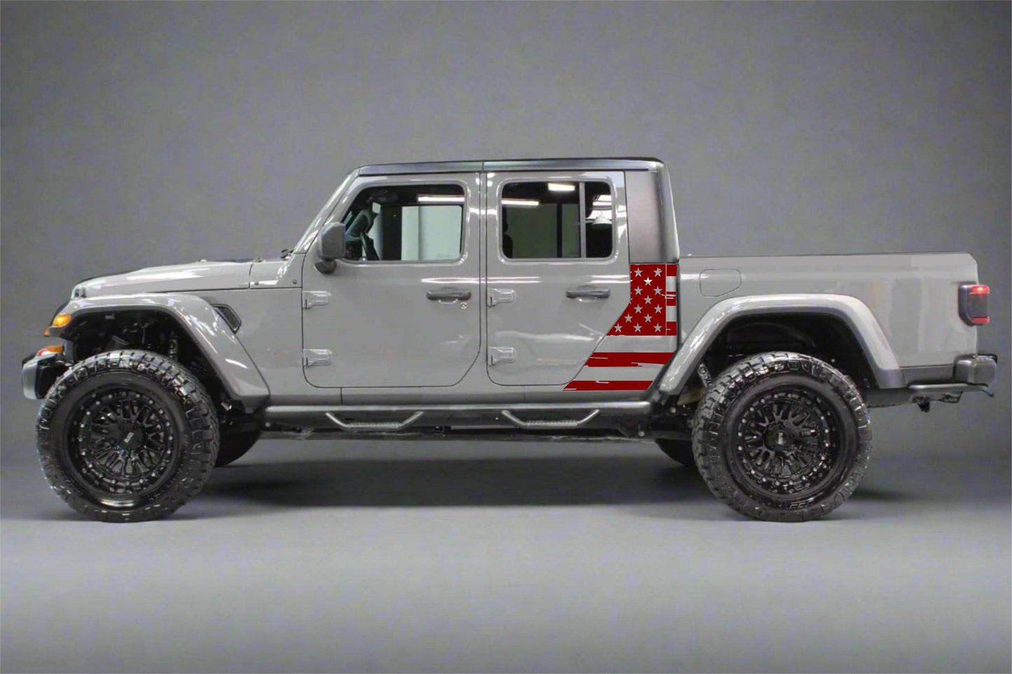 Distressed American Flag Decal for Jeep Gladiator Quarter Panel