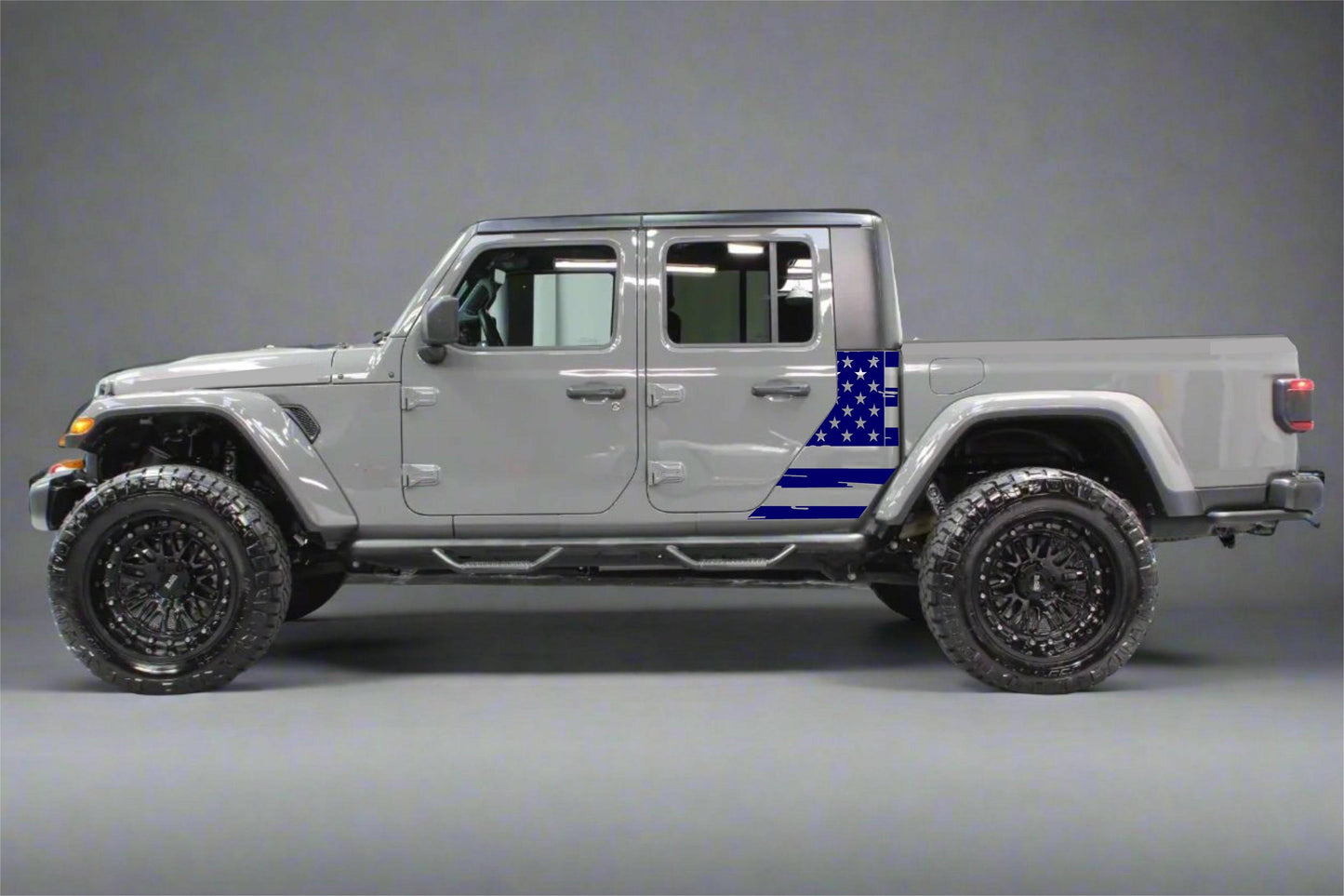 Distressed American Flag Decal for Jeep Gladiator Quarter Panel