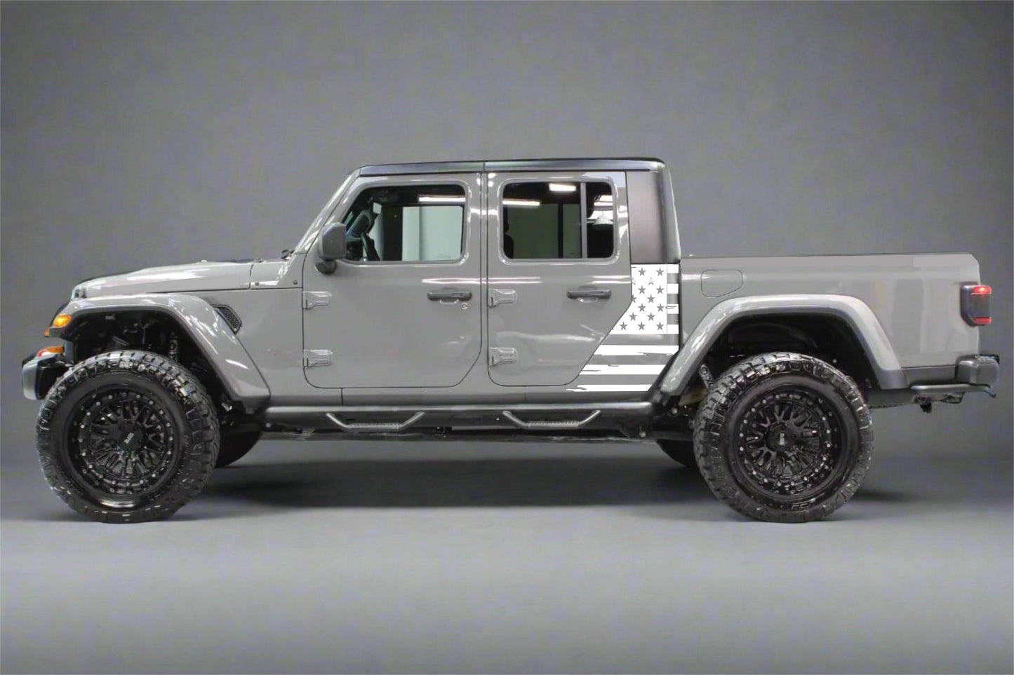 Distressed American Flag Jeep Gladiator Decal 2