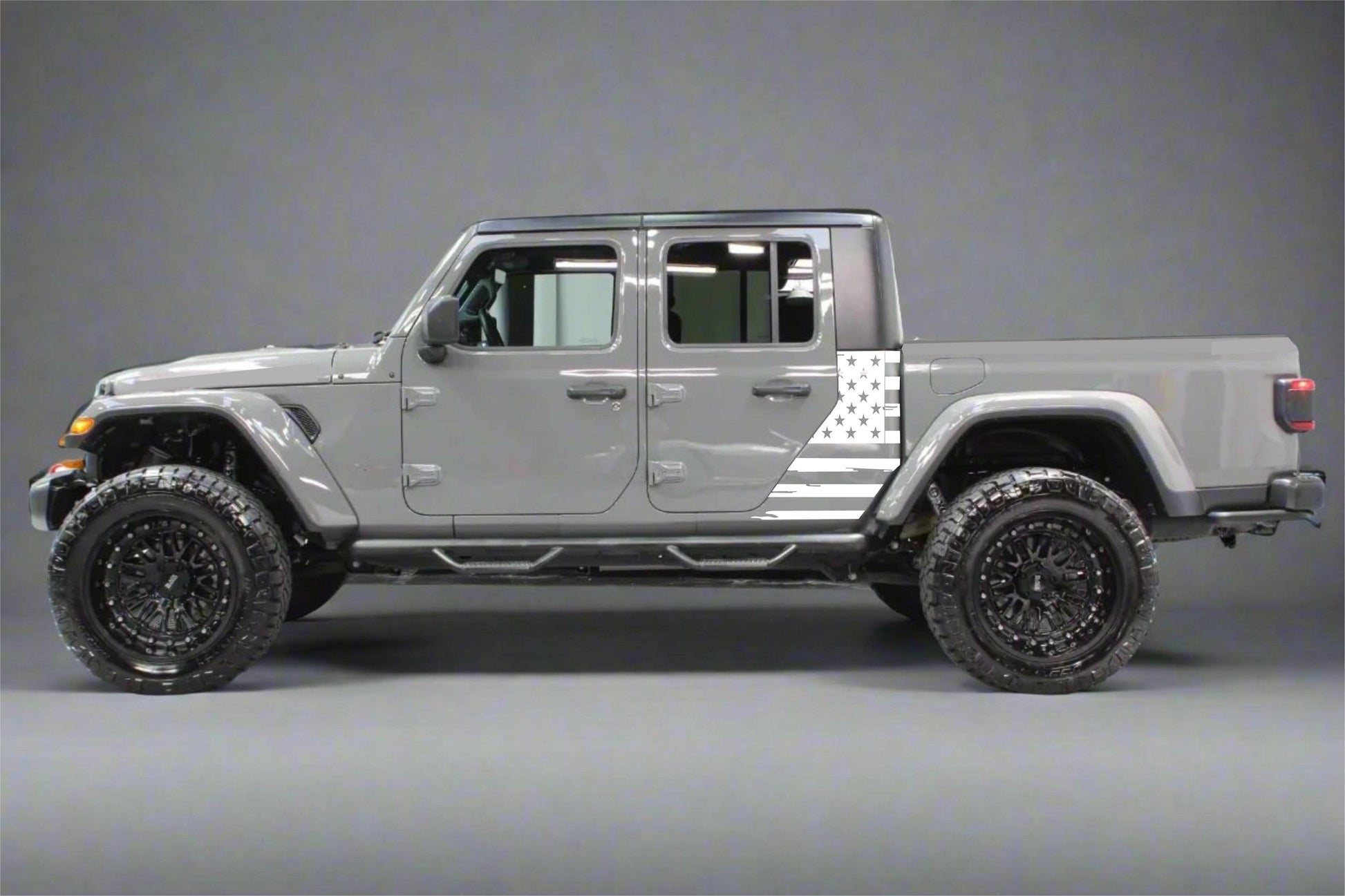 Distressed American Flag Jeep Gladiator Decal 2