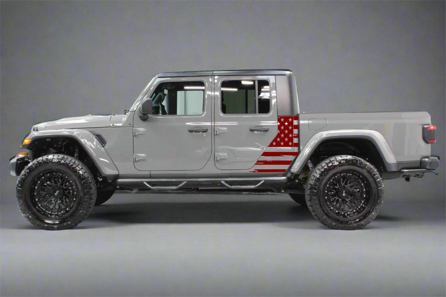 Distressed American Flag Jeep Gladiator Decal 2