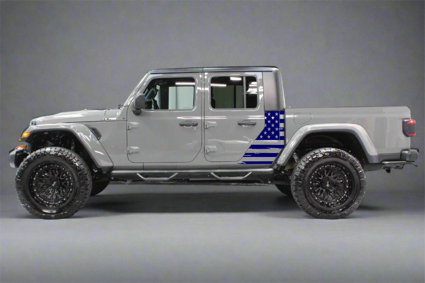 Distressed American Flag Jeep Gladiator Decal 2