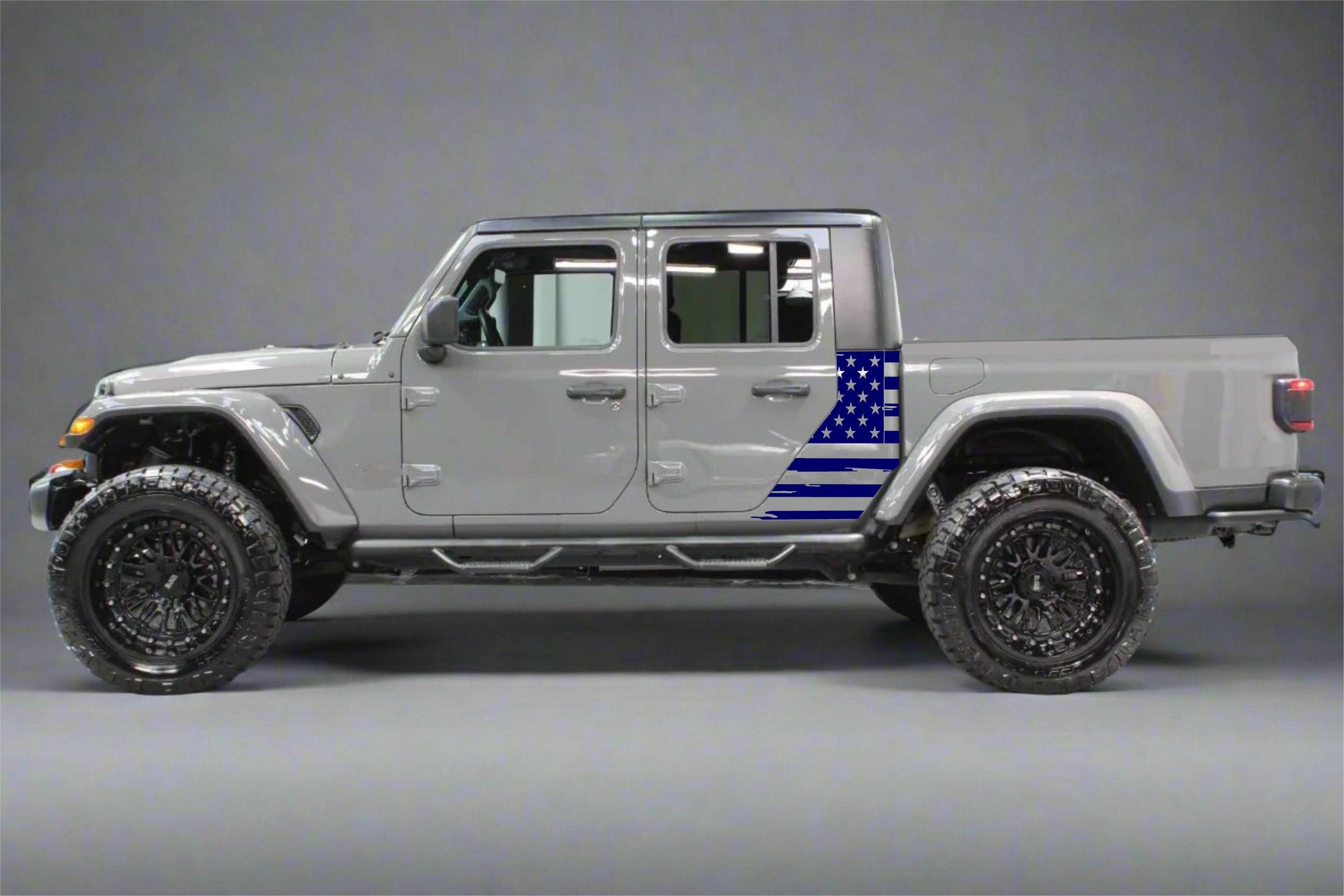 Distressed American Flag Jeep Gladiator Decal 2