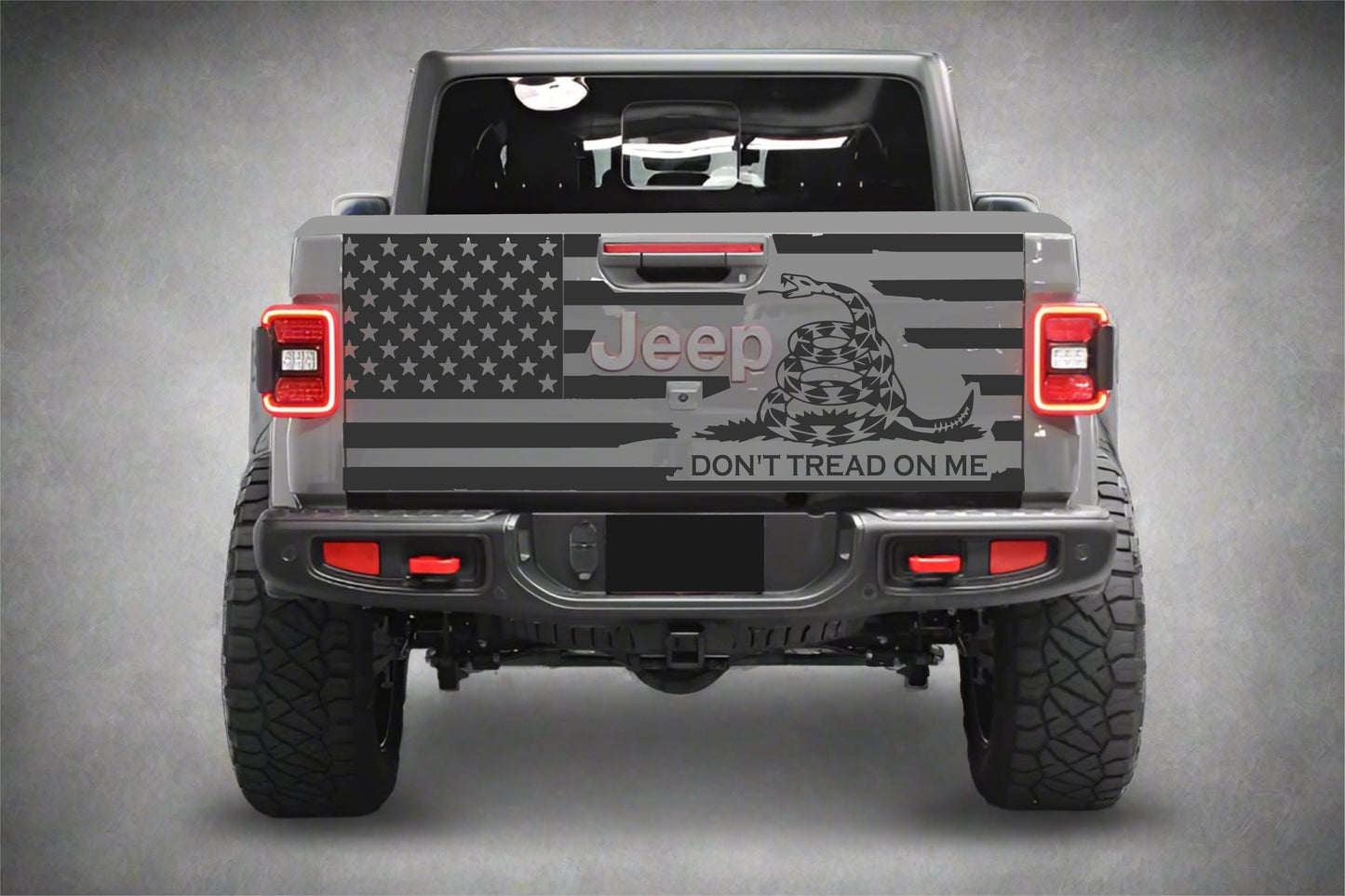 Don't Tread on Me American Flag Jeep Gladiator Tailgate Decal