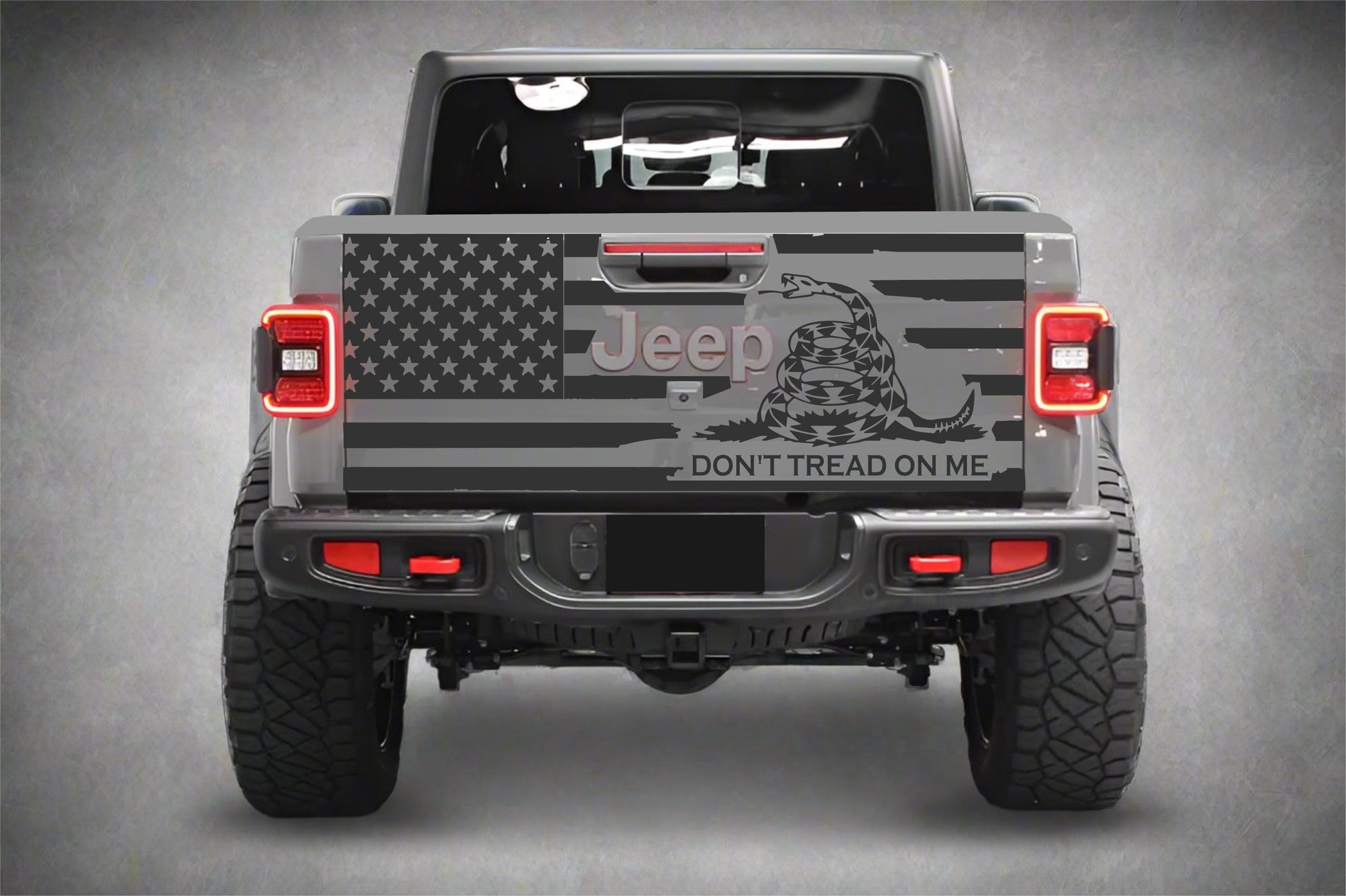 Don't Tread on Me American Flag Jeep Gladiator Tailgate Decal