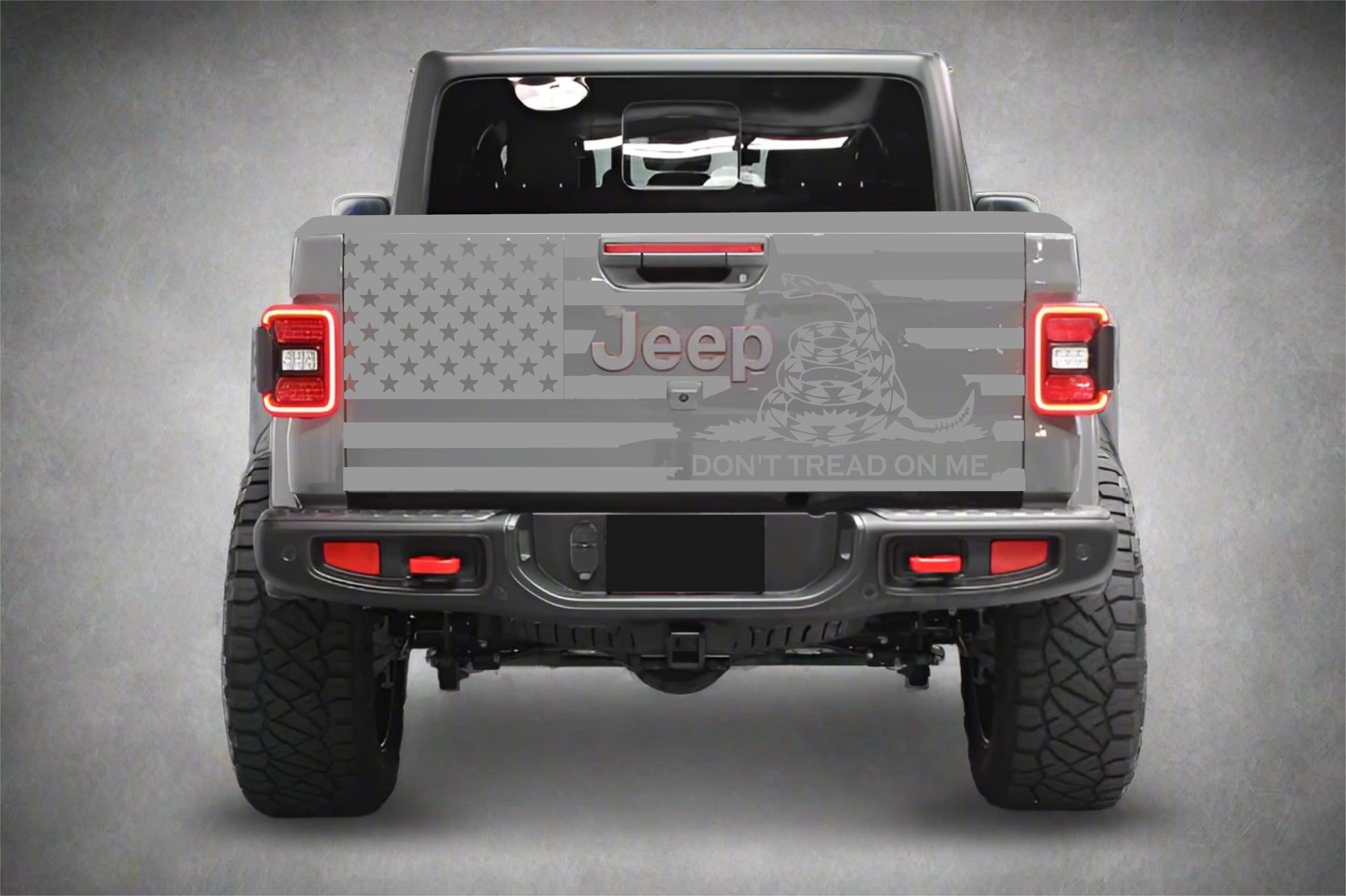 Don't Tread on Me American Flag Jeep Gladiator Tailgate Decal