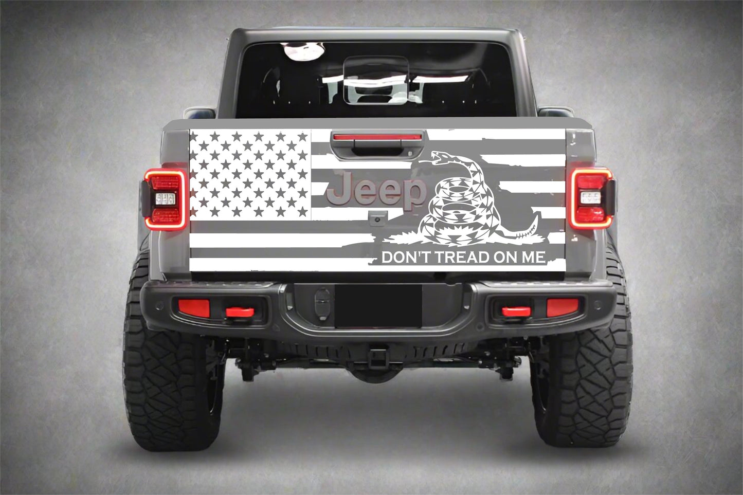 Don't Tread on Me American Flag Jeep Gladiator Tailgate Decal
