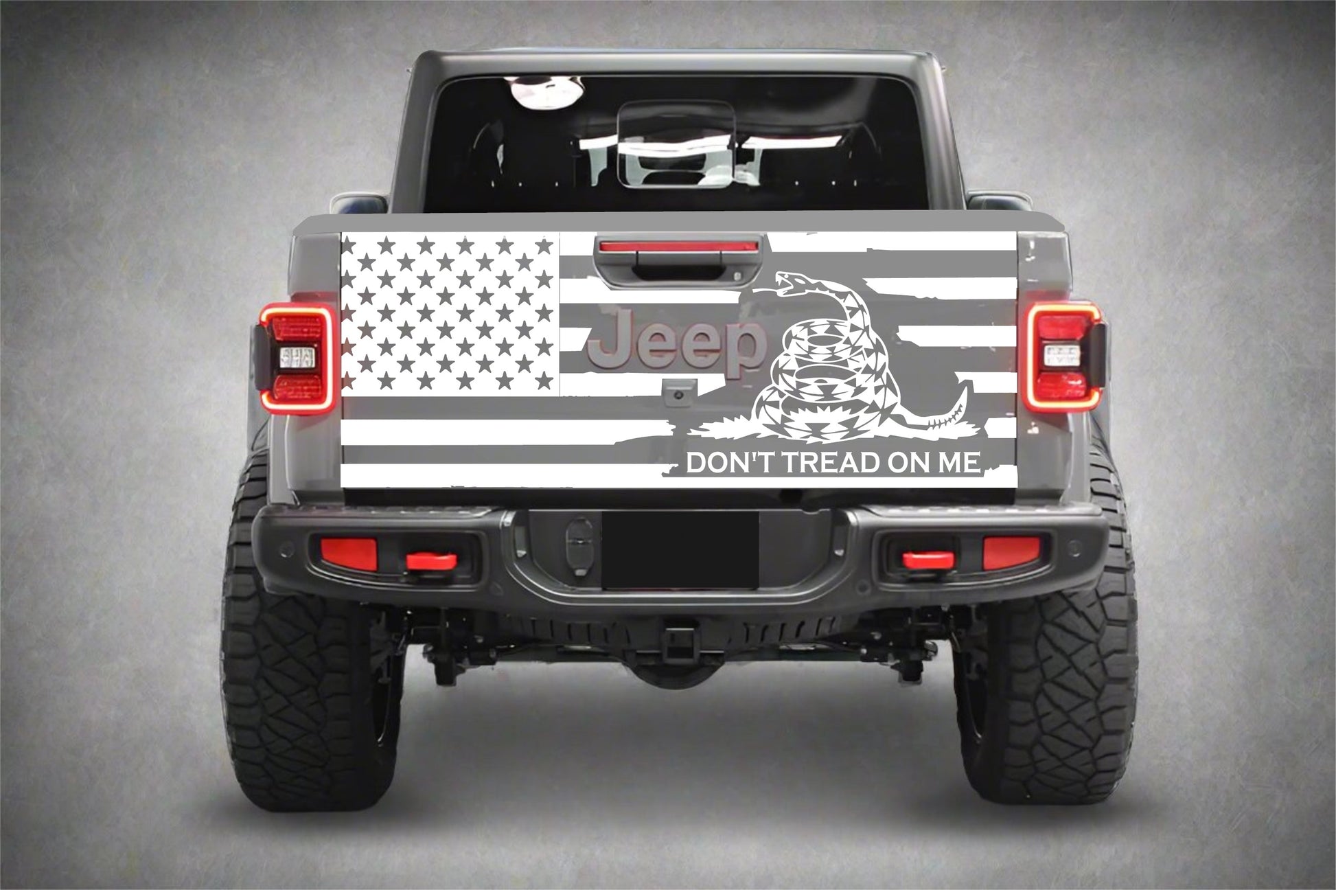 Don't Tread on Me American Flag Jeep Gladiator Tailgate Decal