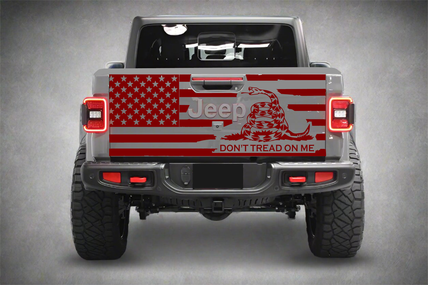 Don't Tread on Me American Flag Jeep Gladiator Tailgate Decal