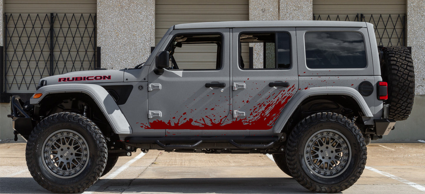 Mud Splash Decals for Jeep Wrangler JL, JK (4-Door) Doors