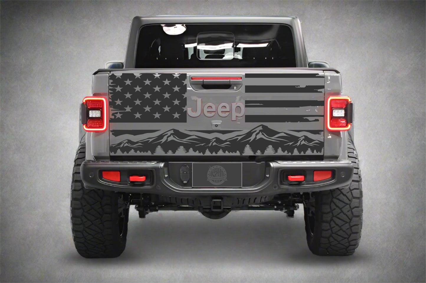 Mountain Silhouette American Flag Jeep Gladiator Graphics