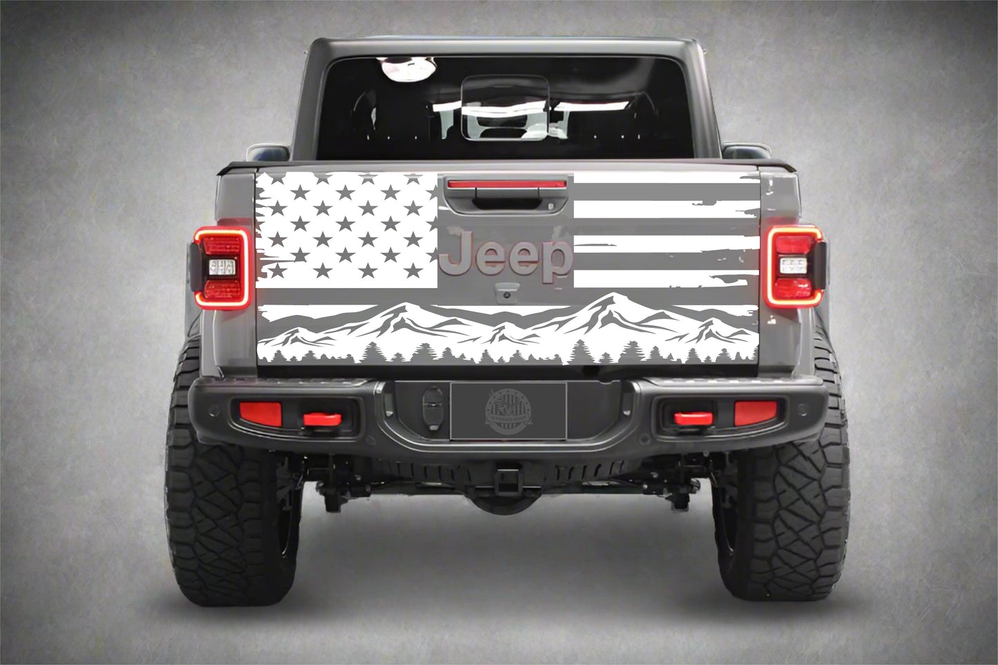 Mountain Silhouette American Flag Jeep Gladiator Graphics