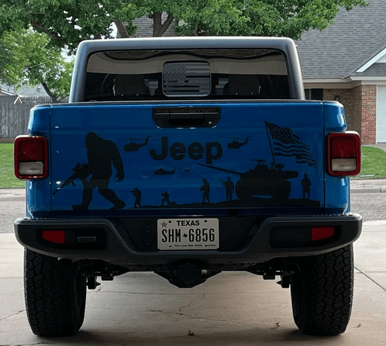 Bigfoot Sasquatch Decal | Soldiers Decal for Jeep Gladiator Tailgate