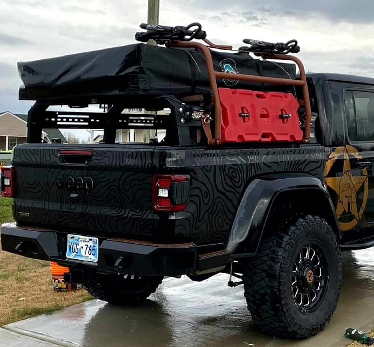 Topographic Map Topo Decals for Jeep Gladiator Sides
