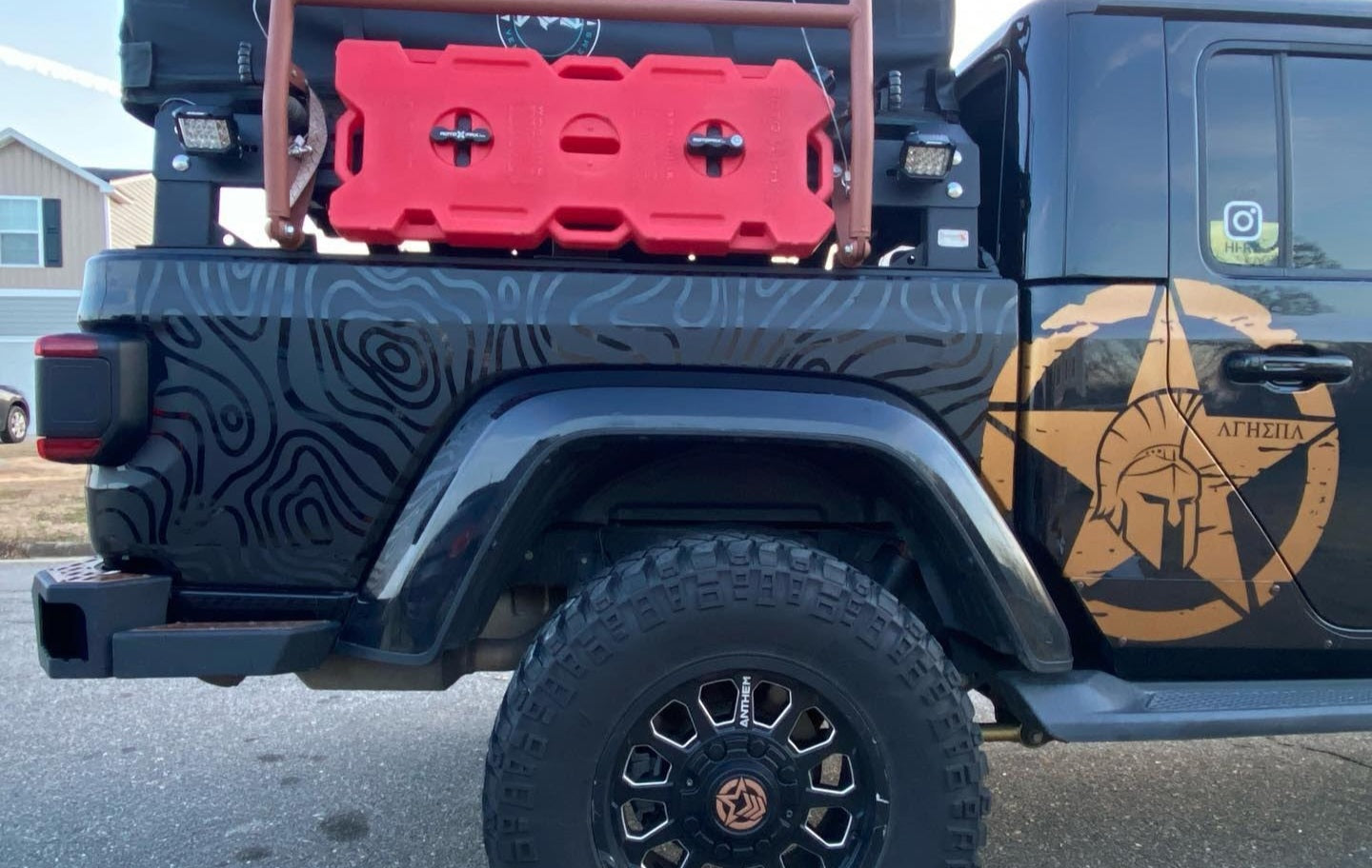 Topographic Topo Map Jeep Gladiator Decals