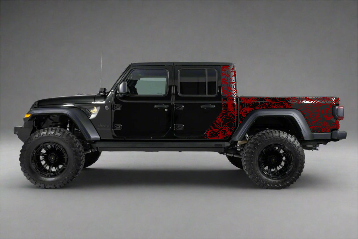 Topographic Map Topo Decals for Jeep Gladiator