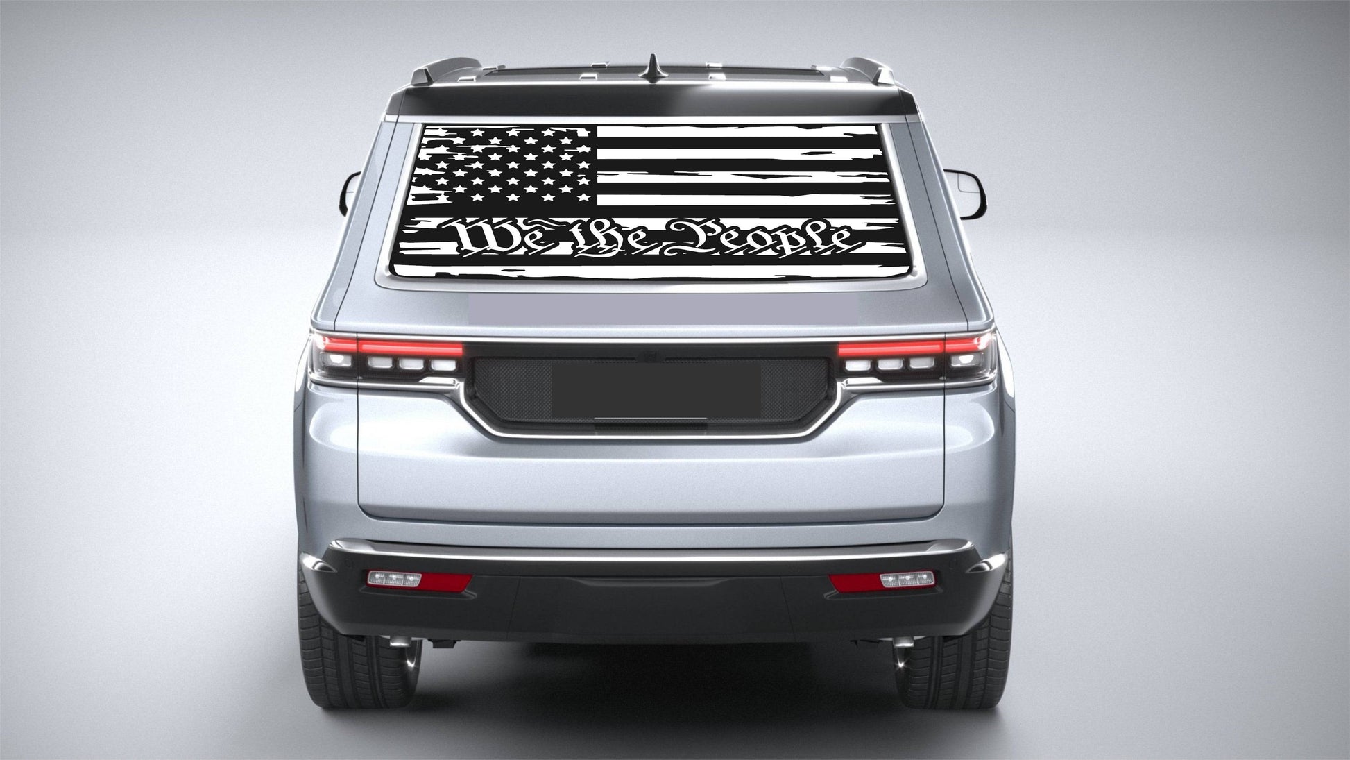 American Flag "We The People" Decal for Jeep Wagoneer Rear Window