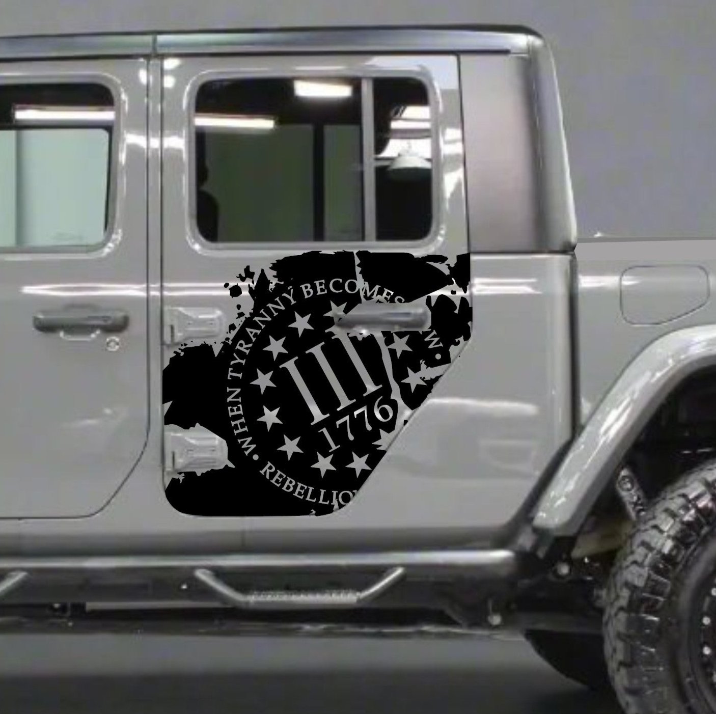 When Tyranny Becomes Law Rebellion Becomes Duty Decals for Jeep Gladiator
