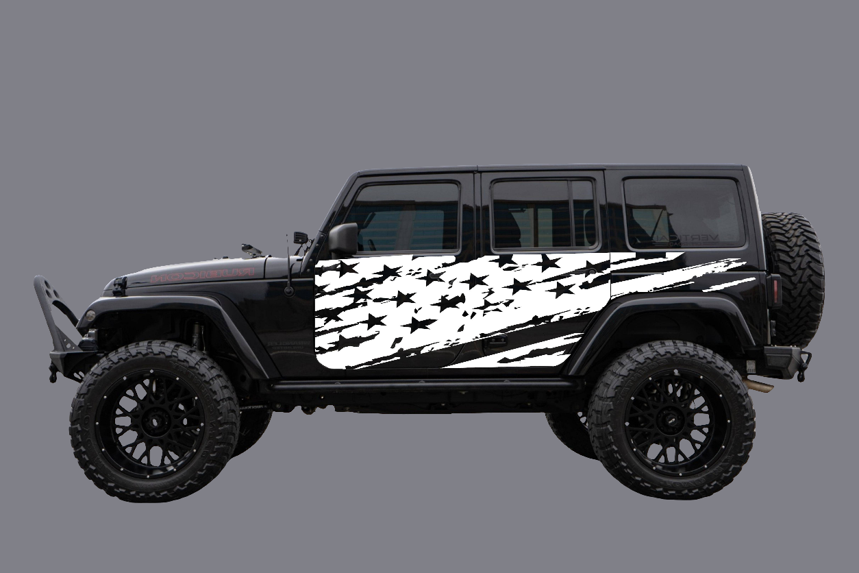 American Flag Decals for Jeep Wrangler JL, JK