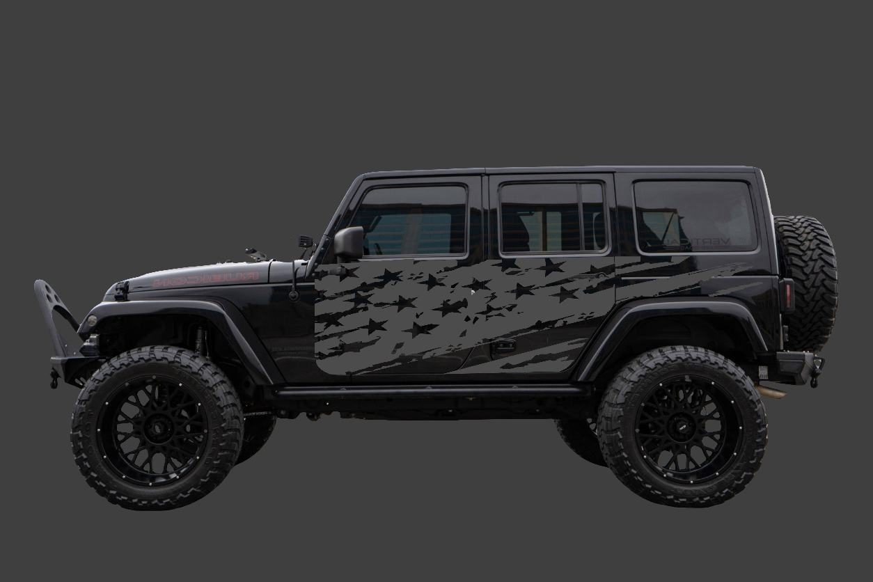 American Flag Decals for Jeep Wrangler JL, JK