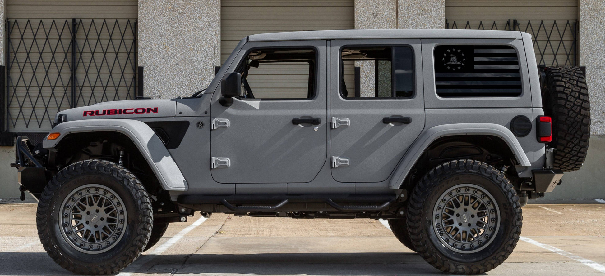 American Flag " Don't Tread On Me" Decals for Jeep Wrangler JL, JK (4-Door/2-Door) Rear Side Windows