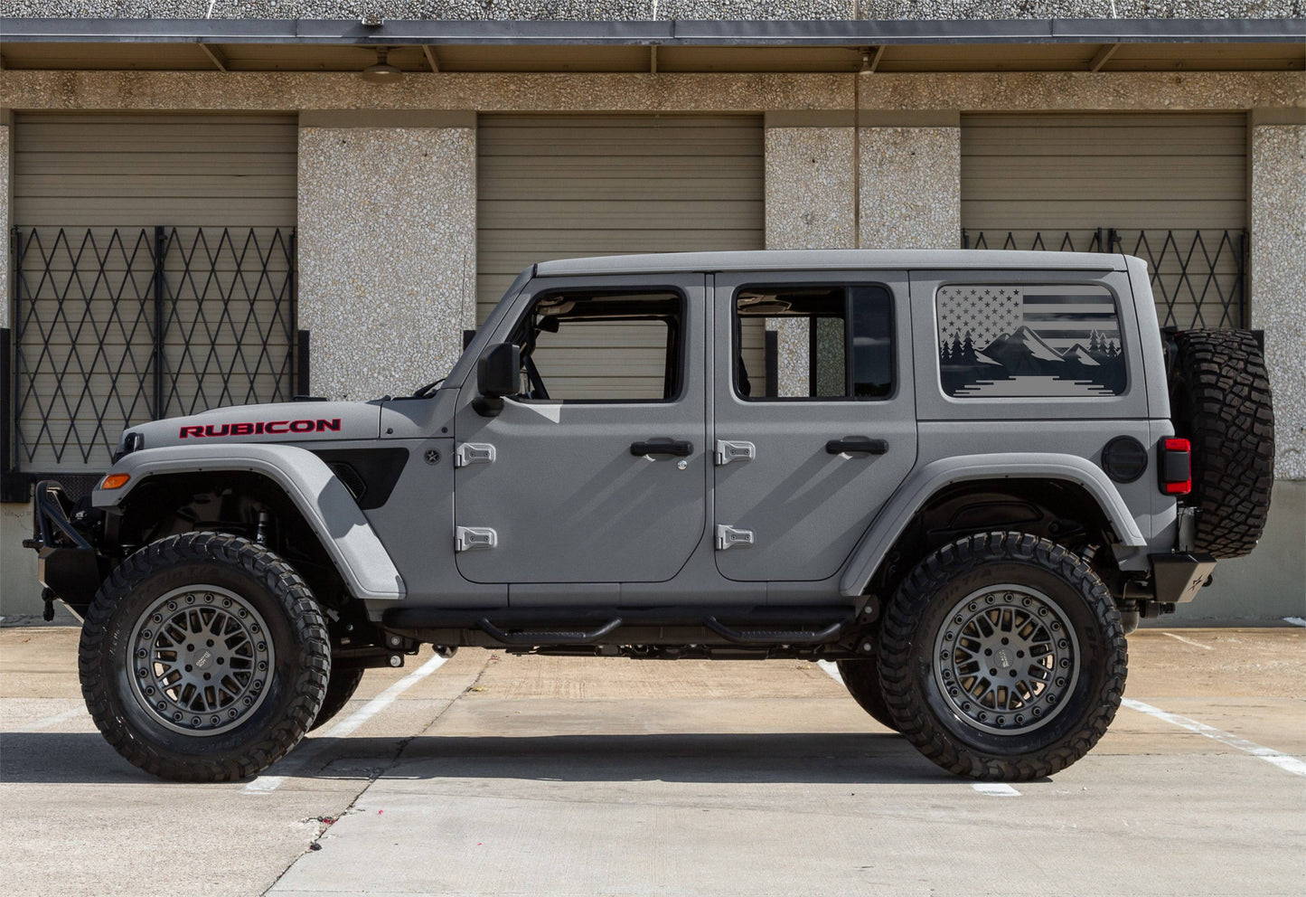 American Flag Decals for Jeep Wrangler JL, JK (4-Door/2-Door) Rear Side Windows