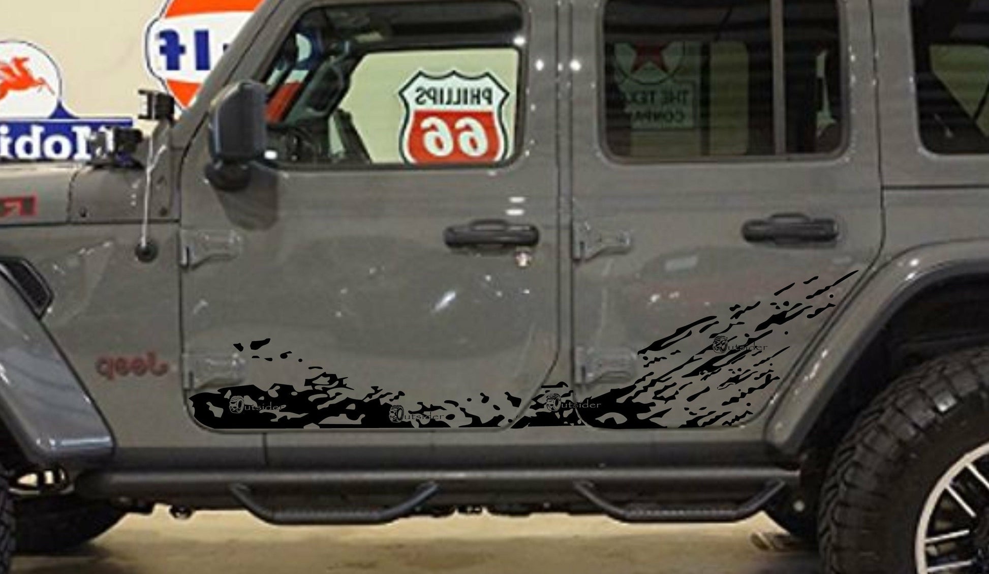 Mud Splash Decals for Jeep Wrangler JL, JK (4-Door) Doors