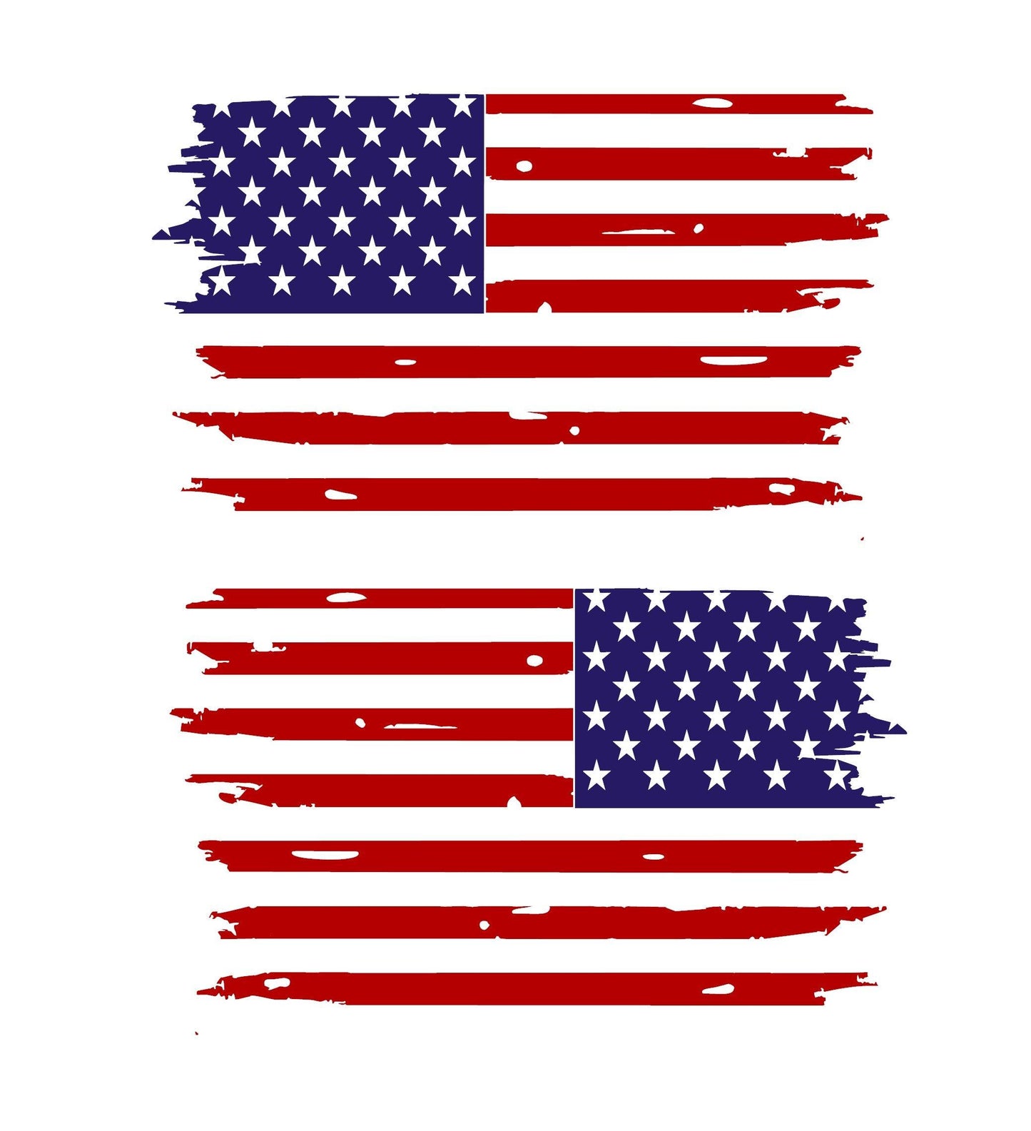 Distressed American Flag Decal Stickers: Patriotic Decals for Trucks, Jeeps, Cars, SUVs | Various Sizes Available
