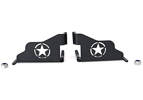 Set of Black Exterior Door Hinge Front Foot Peg Rest Pedal for Jeep Wrangler TJ 1997-2006