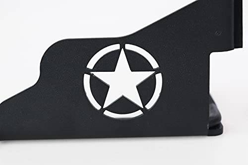 Set of Black Exterior Door Hinge Front Foot Peg Rest Pedal for Jeep Wrangler TJ 1997-2006