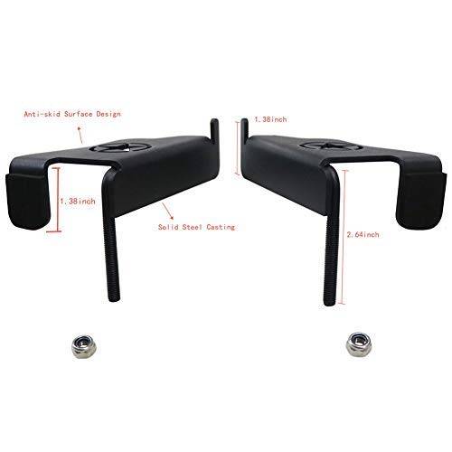 Set of Black Exterior Door Hinge Front Foot Peg Rest Pedal for Jeep Wrangler TJ 1997-2006