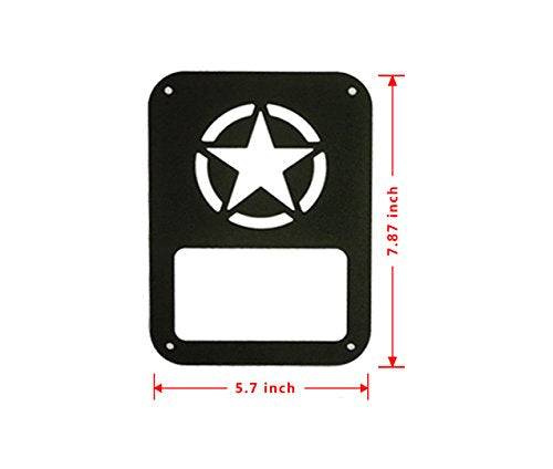 American Flag Tail Light Cover Trim Guards Protector Black Stainless Steel Guard Kit for Jeep Wrangler JK JKU Sports Sahara Freedom Rubicon X, Unlimited 2007-2017