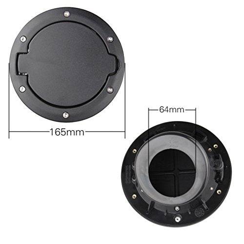 Gas Tank Door Cover Cap for 2007-2017 Jeep Wrangler 4-Doors JKU