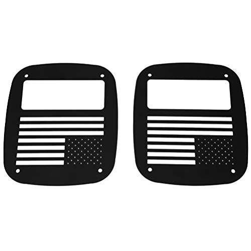 Tail Light Cover Pair American Flag Tail Light Covers Trim Guards Protector Rear Lamp Covers for Jeep for Wrangler TJ 1997-2006