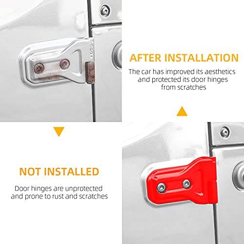 8pc Door Hinge Trim Cover Exterior Accessories Fit for 2018 2019 2020 2021 Jeep Wrangler JL & Unlimited